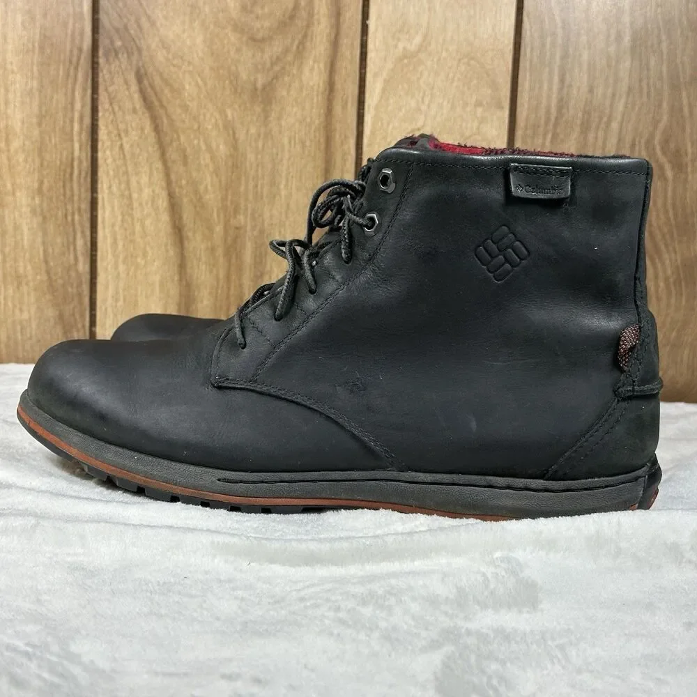 Columbia Davenport Six Waterproof Boots Men’s Size 11 Black Leather Chukka Boots